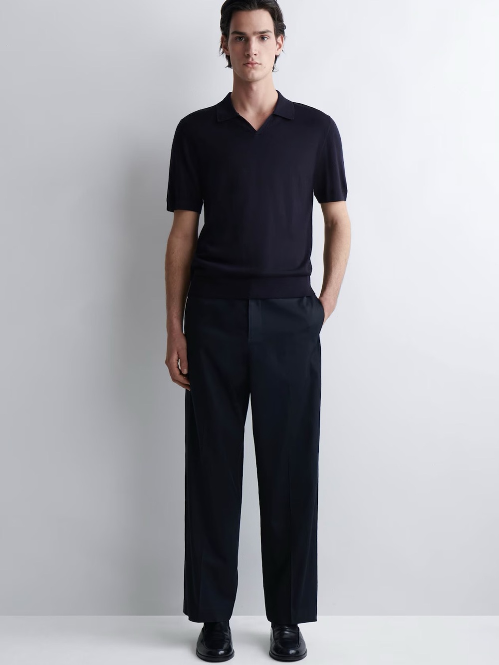 NWT (size small) COS OPEN-COLLAR MERINO WOOL POLO SHIRT - Picture 2 of 7